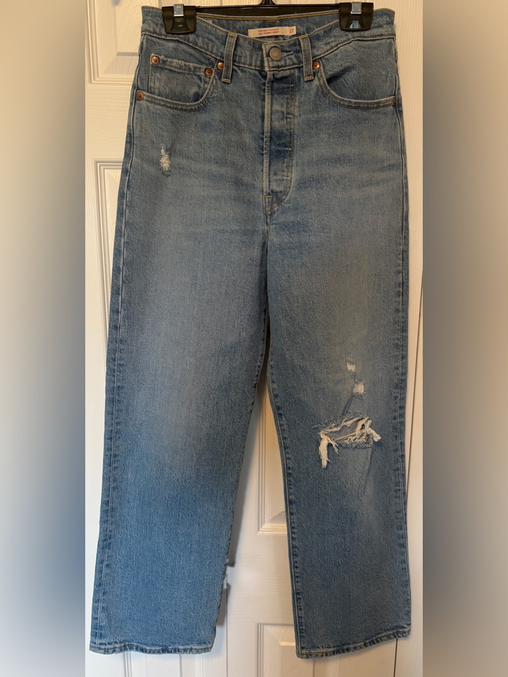 Levi's Premium Ribcage Straight Ankle Jeans Tango Fade Medium Wash 27